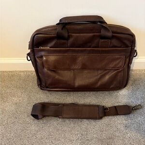 Banana Republic Dark Brown Leather Briefcase